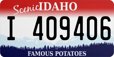 ID license plate I409406