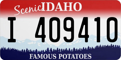ID license plate I409410