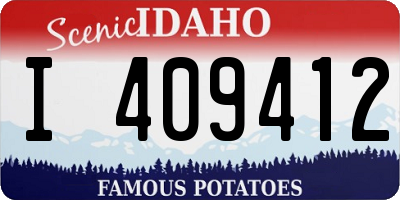 ID license plate I409412