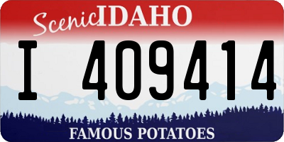 ID license plate I409414