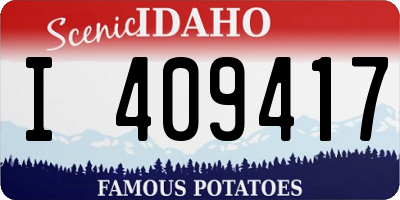 ID license plate I409417