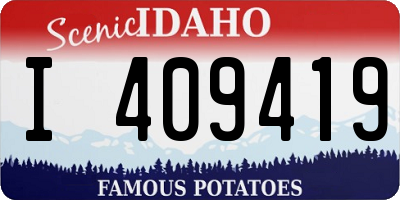ID license plate I409419