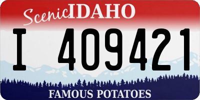 ID license plate I409421