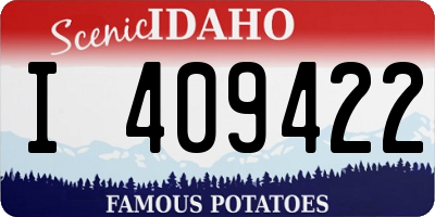ID license plate I409422