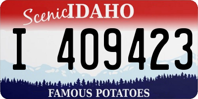 ID license plate I409423