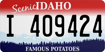 ID license plate I409424