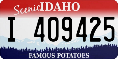 ID license plate I409425