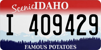 ID license plate I409429