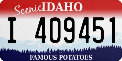 ID license plate I409451