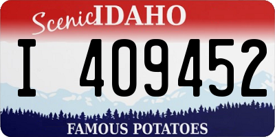 ID license plate I409452