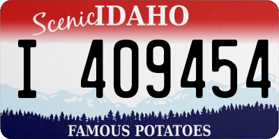 ID license plate I409454