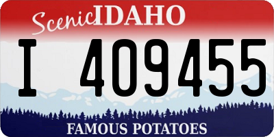 ID license plate I409455