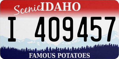 ID license plate I409457
