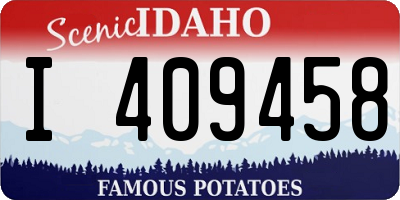 ID license plate I409458