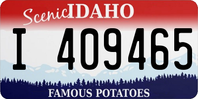 ID license plate I409465