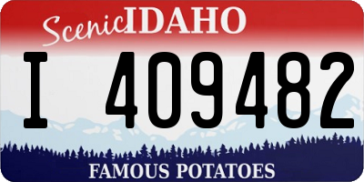 ID license plate I409482