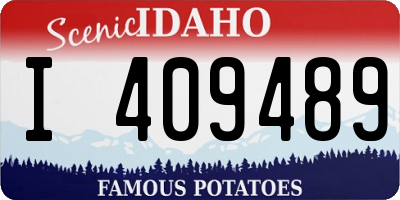 ID license plate I409489