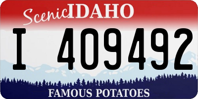 ID license plate I409492