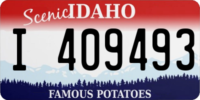 ID license plate I409493