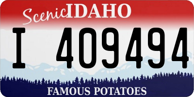 ID license plate I409494