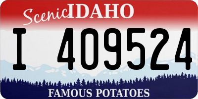 ID license plate I409524