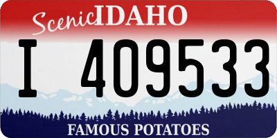 ID license plate I409533