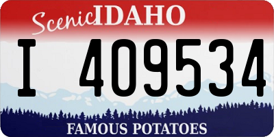 ID license plate I409534