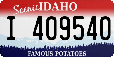 ID license plate I409540