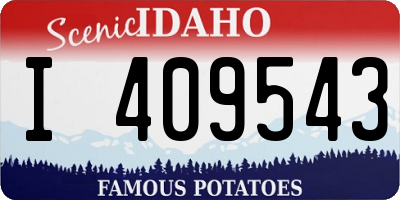 ID license plate I409543
