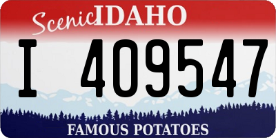 ID license plate I409547