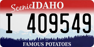 ID license plate I409549