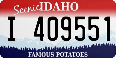 ID license plate I409551