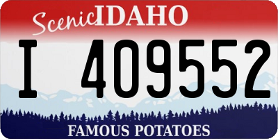 ID license plate I409552