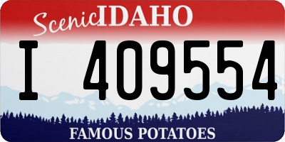 ID license plate I409554