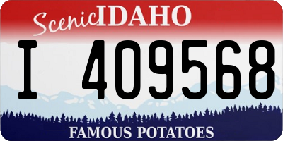 ID license plate I409568