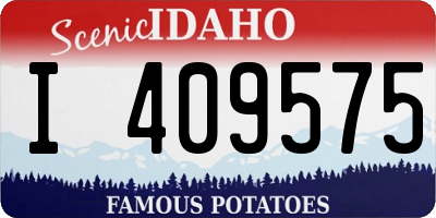 ID license plate I409575