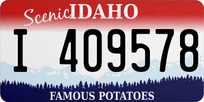 ID license plate I409578