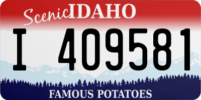 ID license plate I409581