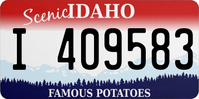 ID license plate I409583