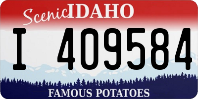 ID license plate I409584
