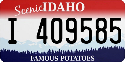 ID license plate I409585