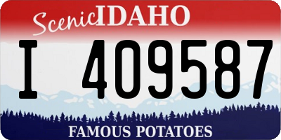 ID license plate I409587