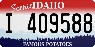 ID license plate I409588