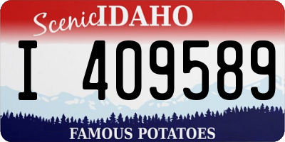 ID license plate I409589