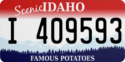 ID license plate I409593