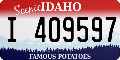 ID license plate I409597