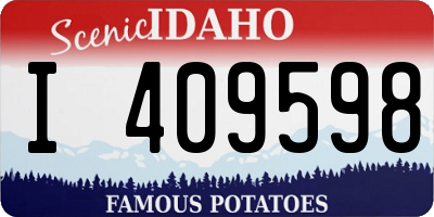 ID license plate I409598