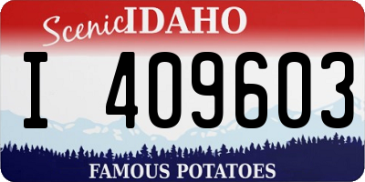 ID license plate I409603