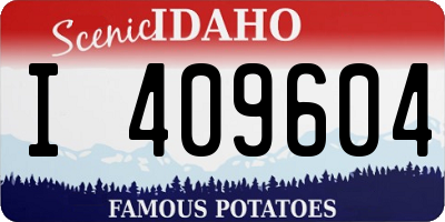 ID license plate I409604
