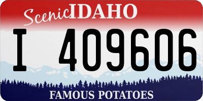 ID license plate I409606